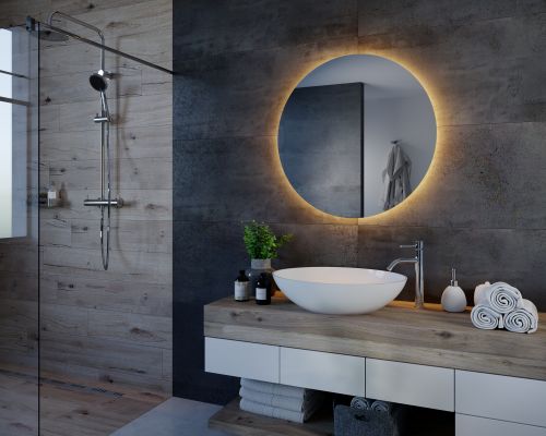 Okos fürdőszobai tükör meleg világítással C3