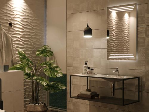 Fürdőszoba tükör LED háttérvilágítással M17