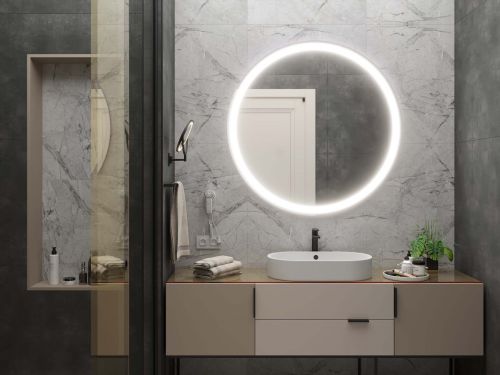 Fürdőszoba tükör LED háttérvilágítással C1 prémium