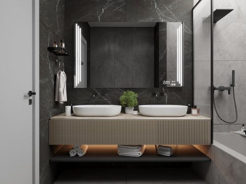 Nagy fürdőszobai tükör Artalo M18 prémium